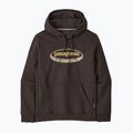 Felpa da uomo Patagonia '95 Oval Logo Uprisal Hoody Den Brown: Heliotropic