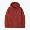 Felpa da uomo Patagonia Boardshort Logo Uprisal Hoody Rusty Red