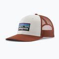 Cappellino con visiera Patagonia P-6 Logo Trucker Hat white w/rusty red