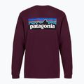 Longsleeve da uomo Patagonia P-6 Logo Responsibili berry fig 2