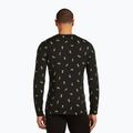 Uomo Icebreaker Merino 200 Oasis Crewe Snow Day manica lunga termica nero/peridot/aop 3