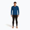 Uomo Icebreaker Merino 200 Oasis Crewe Snow Day atlantis/topaz/aop thermal longsleeve 2