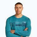 Uomo Icebreaker Merino 200 Oasis Crewe Elevation Line topaz thermal longsleeve 6