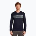 Maglia termica da uomo icebreaker Merino 200 Oasis Crewe Elevation Line midnight navy