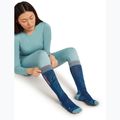 Calze da sci da donna Icebreaker Merino Ski+ Light OTC Mountain Contour atlantis/hydro/acid pink 4