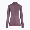 Felpa da trekking donna Icebreaker Merino 200 Realfleece Descender Half Zip Hoodie grey plum 10