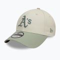Cappello da baseball New Era WS Patch 9Forty Oakland Athletics beige chiaro 3