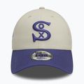 Cappello da baseball New Era WS Patch 9Forty Chicago White Sox beige chiaro 3