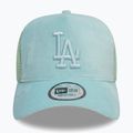 Cappello da baseball New Era Velour Trucker Los Angeles Dodgers verde pstl 3