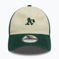 Cappello da baseball New Era 9Twenty Trucker Oakland Athletics beige chiaro 3