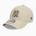 Cappello da baseball New Era Team Outline 9Forty New York Yankees beige chiaro 2