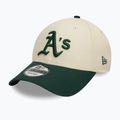 Cappello da baseball New Era Colourblock 9Forty Oakland Athletics beige chiaro 2