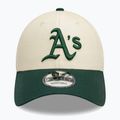 Cappello da baseball New Era Colourblock 9Forty Oakland Athletics beige chiaro 3