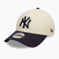 Cappello da baseball New Era Colourblock 9Forty New York Yankees beige chiaro 2