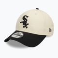 Cappello da baseball New Era Colourblock 9Forty Chicago White Sox beige chiaro 3