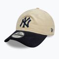 Cappello da baseball New Era Block Cord 9Twenty New York Yankees beige chiaro