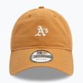 Cappello da baseball New Era Mini Washed 9Twenty Oakland Athletics beige scuro 3