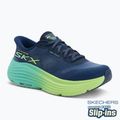Scarpe da corsa SKECHERS Max Cushioning Endeavour Hallandale donna navy/lime