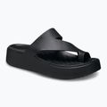 Infradito Crocs Getaway Platform Toe Loop donna nero