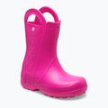 Stivali da pioggia per bambini Crocs Handle It Rain Boot Kids pink crush