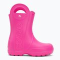 Stivali da pioggia per bambini Crocs Handle It Rain Boot Kids pink crush 2