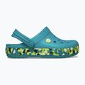 Ciabatte per bambini Crocs Crockband Glow Confetti Band turbo teal/multi 10