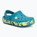 Ciabatte per bambini Crocs Crockband Glow Confetti Band turbo teal/multi 2