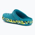 Ciabatte per bambini Crocs Crockband Glow Confetti Band turbo teal/multi 4