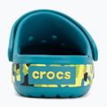 Ciabatte per bambini Crocs Crockband Glow Confetti Band turbo teal/multi 7