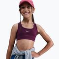 Reggiseno sportivo per bambina Nike Swoosh burgundy/white