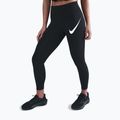 Leggings da running donna Nike Tempo Swoosh Run High-Waisted 7/8 black/white