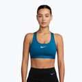 Reggiseno sportivo Nike Swoosh Medium Support green abyss/white
