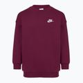 Felpa per bambini Nike Sportswear Club Fleece burgundy/white