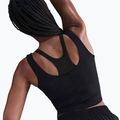 Canotta da allenamento donna Nike One Fitted Dri-Fit Cropped Tank nero/grigio fumo scuro 5