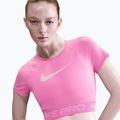 Nike Pro Dri-Fit Graphic Cropped giocoso top da allenamento rosa/spugna rosa/bianco da donna 4