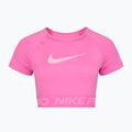 Nike Pro Dri-Fit Graphic Cropped giocoso top da allenamento rosa/spugna rosa/bianco da donna 7