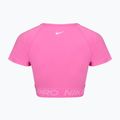 Nike Pro Dri-Fit Graphic Cropped giocoso top da allenamento rosa/spugna rosa/bianco da donna 8