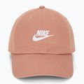 Cappello da baseball Nike Club Unstructured Futura Wash oro rosa/bianco 2