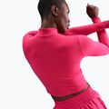 Maglia a maniche lunghe da donna Nike One Fitted Dri-Fit 1/4 Zip Mid Layer rush pink/white 4