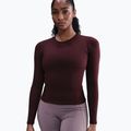 Maglia a maniche lunghe da donna Nike One Fitted Dri-Fit burgundy crush/white