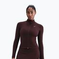Felpa da allenamento da donna Nike One Fitted Dri-Fit Full-Zip burgundy crush/white