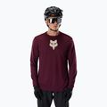 Longsleeve da ciclismo da uomo Fox Racing Ranger Fox Head LS dark maroon