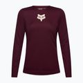 Longsleeve da ciclismo da donna Fox Racing Ranger Fox Head LS dark maroon 5