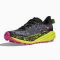 Scarpe da corsa da donna HOKA Speedgoat 6 nero/rosa neon 4