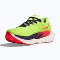 Scarpe da corsa uomo HOKA Rocket X Trail neon Yuzu/neon flame 2