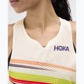 Maglietta da running da donna HOKA Race Day Singlet alabaster flare 4