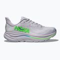 Scarpe da corsa da uomo HOKA Clifton 10 Wide ash grey/neon green 3