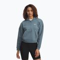 Felpa donna Under Armour Rival Fleece Piped HZ Hoodie jasper blue/white