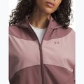 Giacca da donna Under Armour Rival Woven Hoody maroon mist tourmaline pink/maroon mist 3