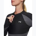 Maglia a maniche lunghe da allenamento donna Under Armour HeatGear Rib 1/4 Zip nero/castlerock/bianco 3